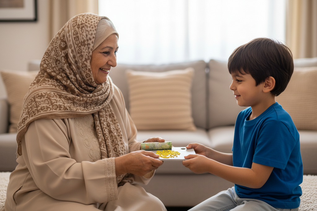 Eidi Card with Money Holder - بطاقة عيدية