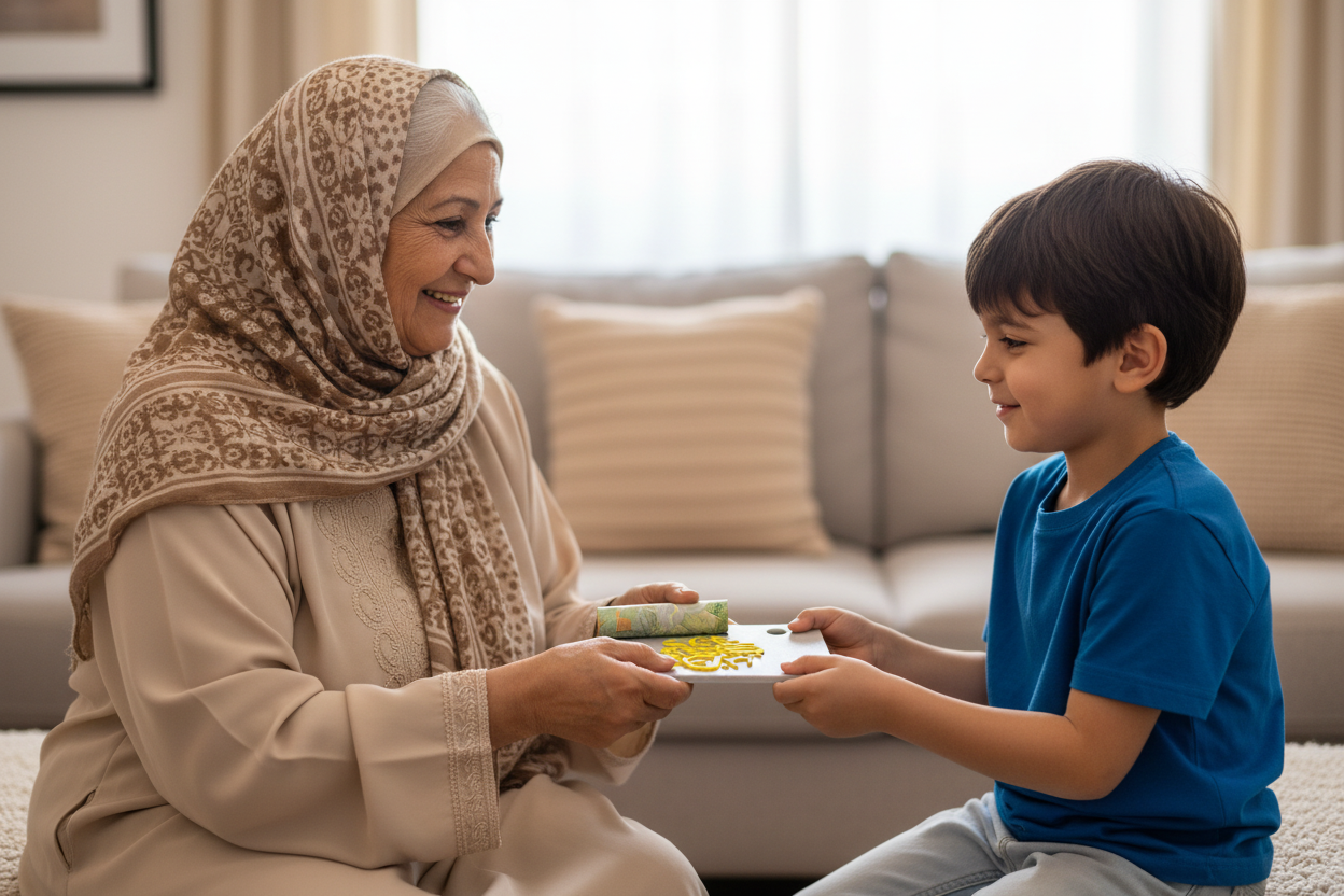 Eidi Card with Money Holder - بطاقة عيدية