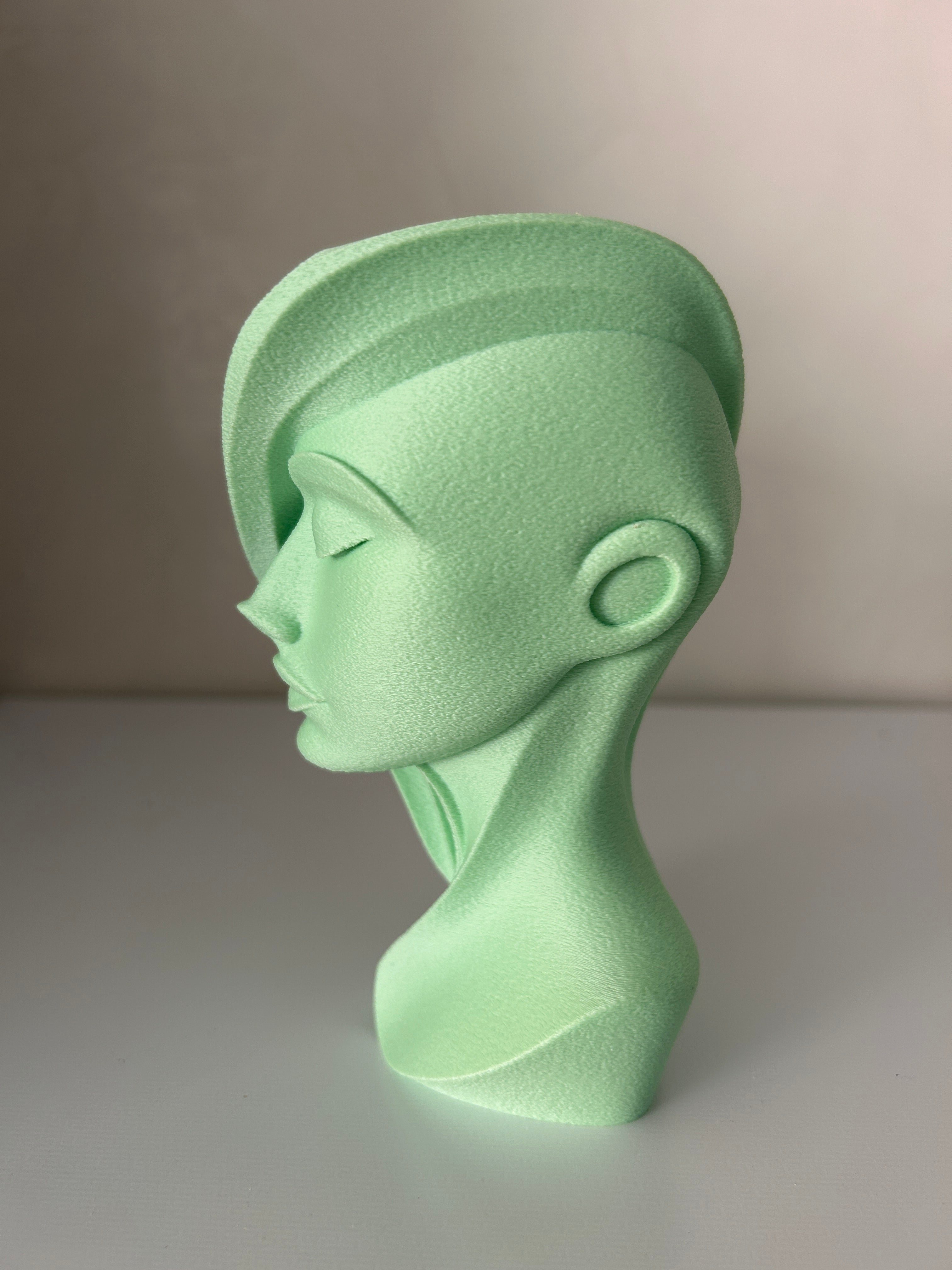 Abstract Woman Face Sculpture