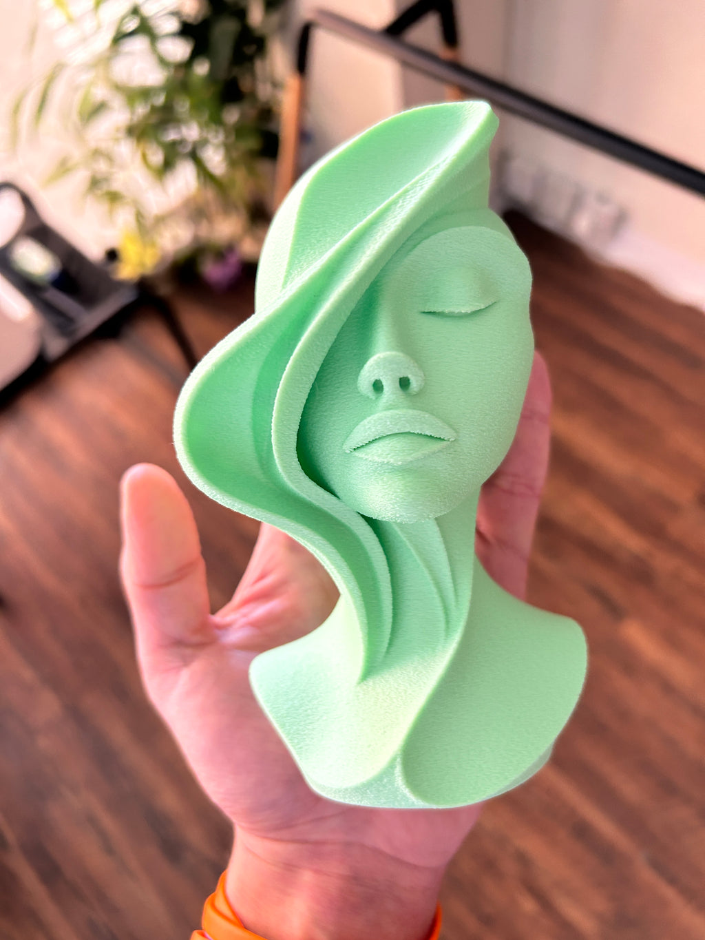 Abstract Woman Face Sculpture