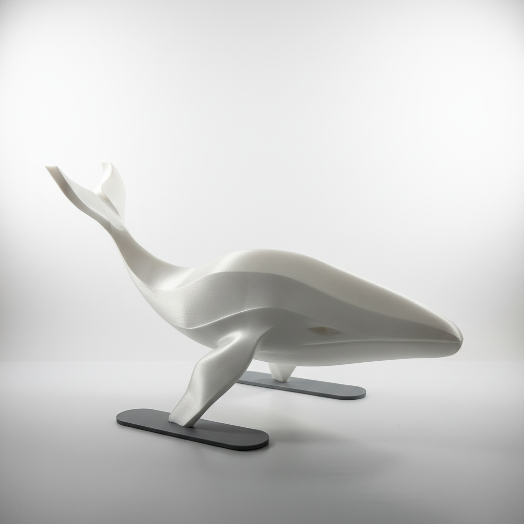 Professional whale sculpture product photo